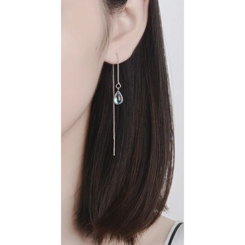Sterling Moonstone Tear Drop Earrings